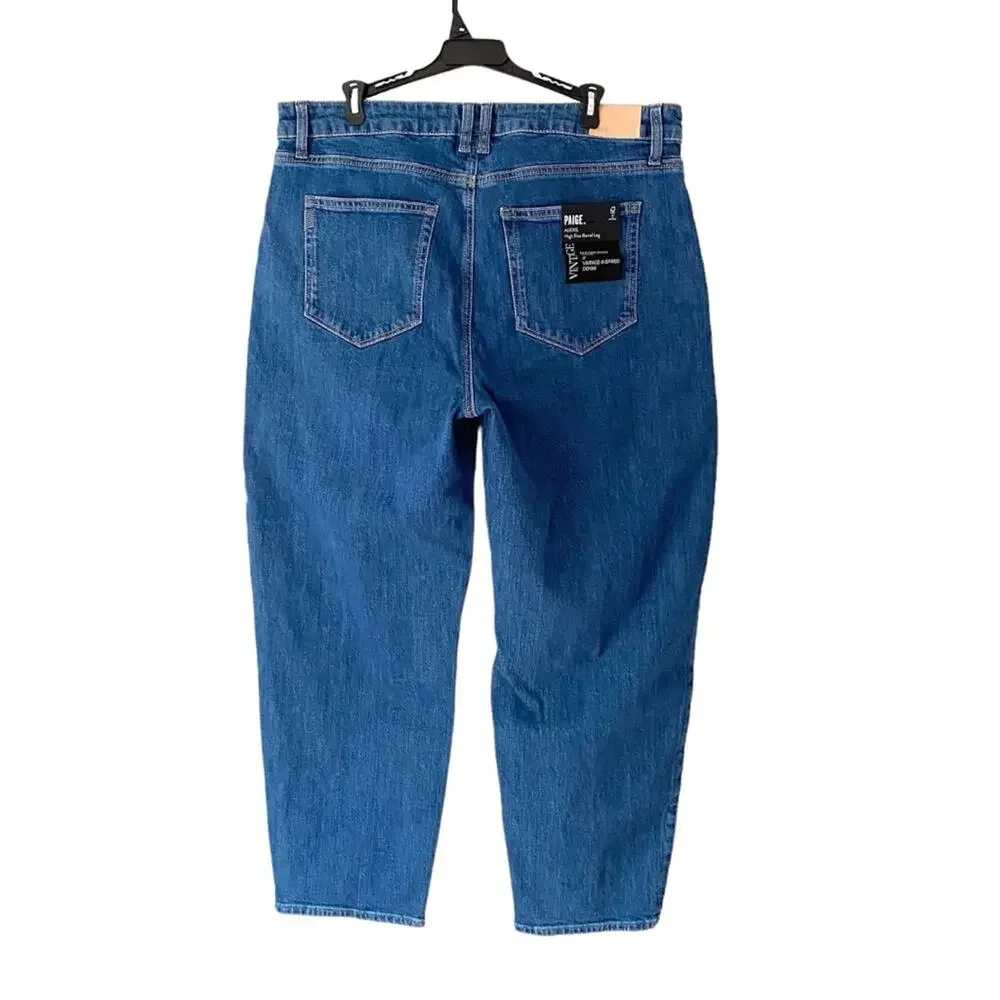 Paige NWTs Alexis Cargo High Rise Barrel Leg Jeans size 33 - Picture 7 of 13